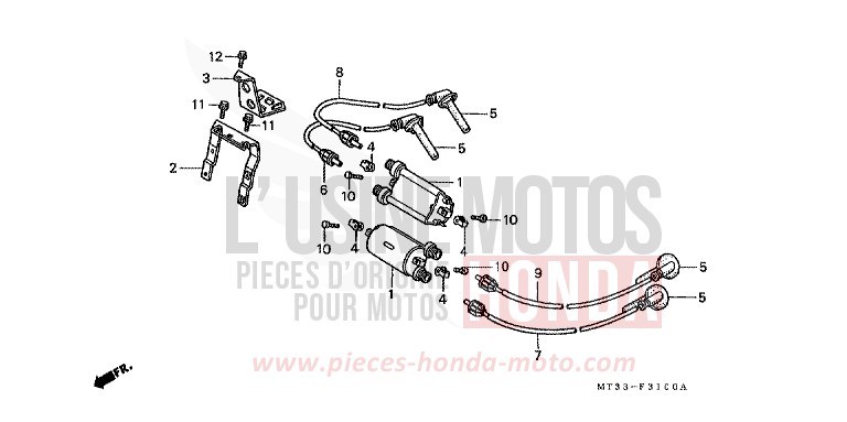 IGNITION COIL for Pan-European ABS BLACK (NH1D) from 1994